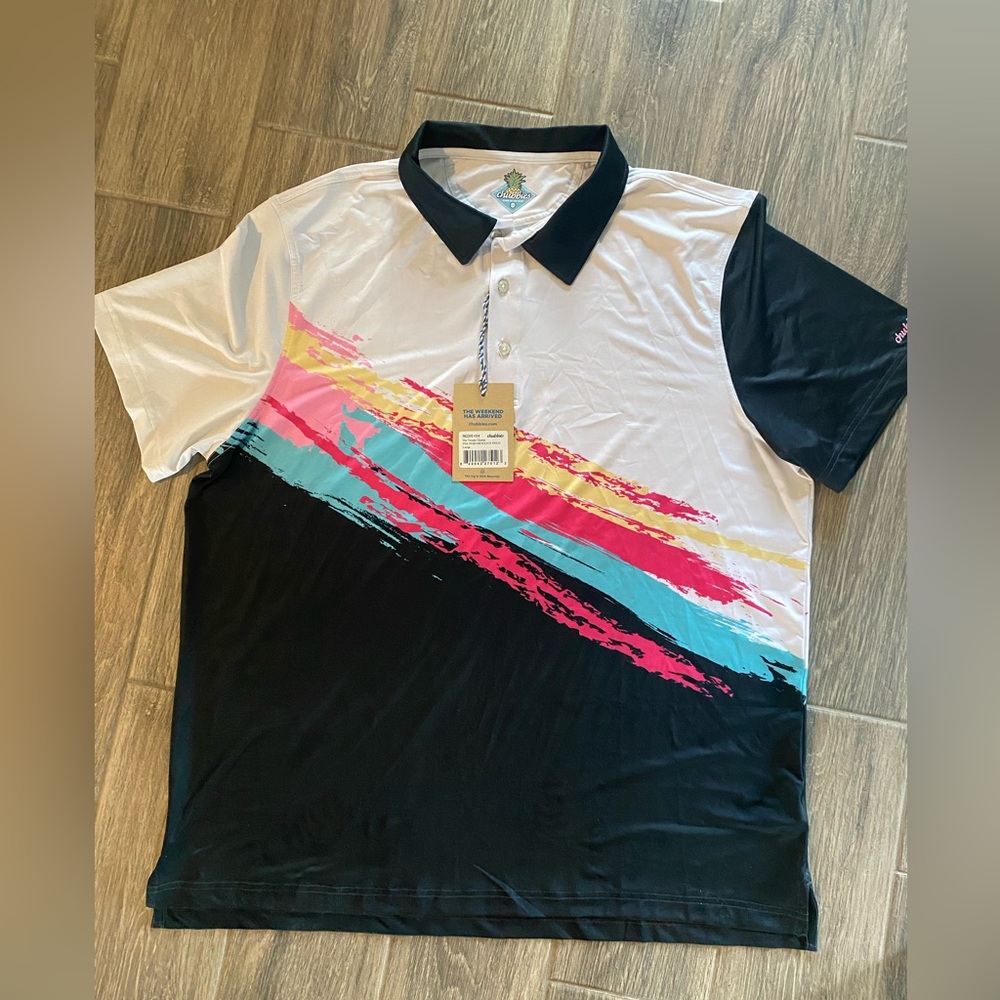 Chubbies Performance Polo Short Sleeve - The Tennis Champ - 2XL - New with tags